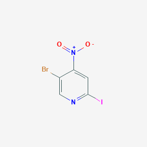 5-Bromo-2-iodo-4-nitropyridine