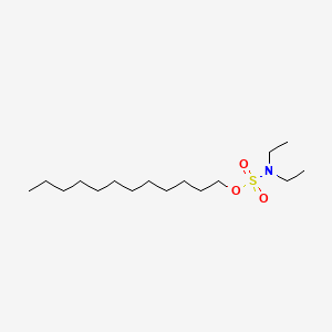 molecular formula C16H35NO3S B15336814 Sulfamic acid, diethyl-, dodecyl ester CAS No. 66027-87-0