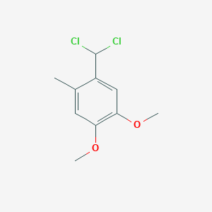 molecular formula C10H12Cl2O2 B15336911 1-(Dichloromethyl)-4,5-dimethoxy-2-methylbenzene 