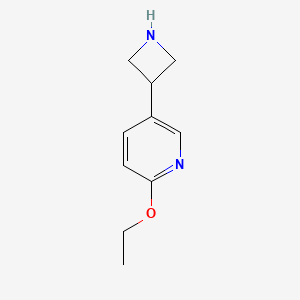 molecular formula C10H14N2O B15336984 5-(3-Azetidinyl)-2-ethoxypyridine 