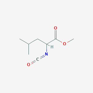 molecular formula C8H13NO3 B15337089 Pentanoic acid, 2-isocyanato-4-methyl-, methyl ester CAS No. 56753-77-6