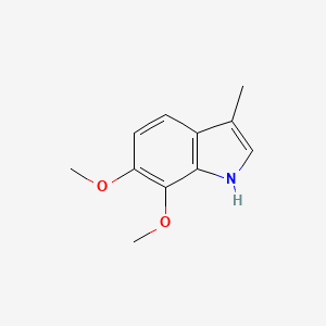 molecular formula C11H13NO2 B15337094 6,7-Dimethoxy-3-methylindole 