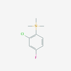 molecular formula C9H12ClFSi B15337109 (2-Chloro-4-fluorophenyl)trimethylsilane 