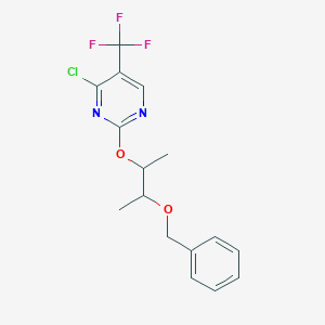 molecular formula C16H16ClF3N2O2 B15337184 2-[[(2R,3R)-3-(Benzyloxy)2-butyl]oxy]-4-chloro-5-(trifluoromethyl)pyrimidine 