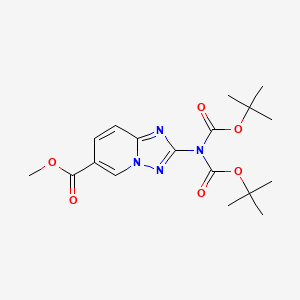 Methyl 2-[Bis(Boc)amino]-[1,2,4]triazolo[1,5-a]pyridine-6-carboxylate