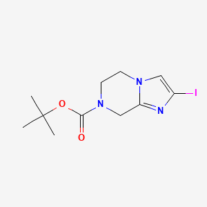 molecular formula C11H16IN3O2 B15337218 7-Boc-2-iodo-5,6,7,8-tetrahydroimidazo[1,2-a]pyrazine 