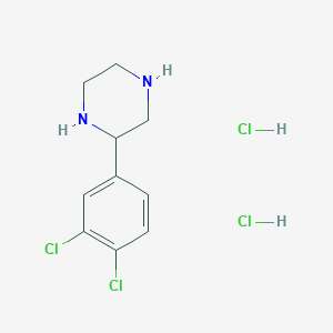 molecular formula C10H14Cl4N2 B15337254 2-(3,4-Dichlorophenyl)piperazine Dihydrochloride 