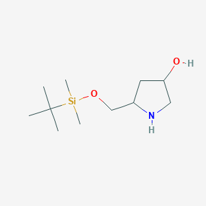 molecular formula C11H25NO2Si B15337258 5-[[Tert-butyl(dimethyl)silyl]oxymethyl]pyrrolidin-3-ol 