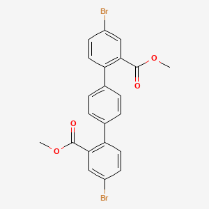 molecular formula C22H16Br2O4 B15337293 methyl 5-bromo-2-[4-(4-bromo-2-methoxycarbonylphenyl)phenyl]benzoate 