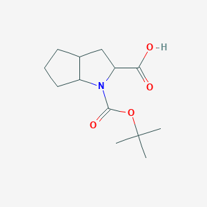 molecular formula C13H21NO4 B15337332 (2S,3aS,6aS)-N-Boc-octahydrocyclopenta[b]pyrrole-2-carboxylic Acid 