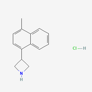 molecular formula C14H16ClN B15337333 3-(4-Methyl-1-naphthyl)azetidine Hydrochloride 