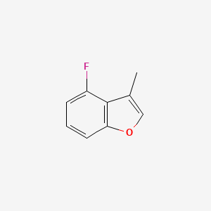 molecular formula C9H7FO B15337381 4-Fluoro-3-methylbenzofuran CAS No. 1239353-73-1