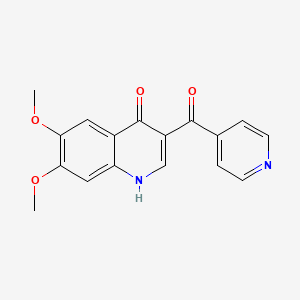 molecular formula C17H14N2O4 B15337383 3-isonicotinoyl-6,7-dimethoxyquinolin-4(1H)-one 