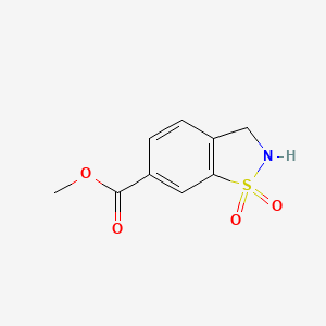 molecular formula C9H9NO4S B15337391 Methyl 2,3-Dihydrobenzisothiazole-6-carboxylate 1,1-Dioxide 