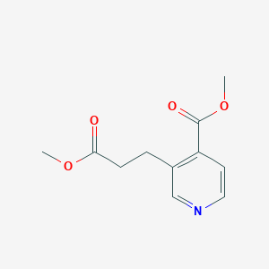 molecular formula C11H13NO4 B15337451 Methyl 3-(3-Methoxy-3-oxopropyl)isonicotinate 