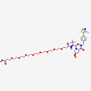 molecular formula C42H66N4O14S B15337508 (S, R, S)-AHPC-PEG8-acid 