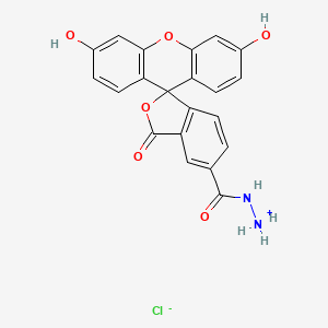 [(3',6'-Dihydroxy-3-oxospiro[2-benzofuran-1,9'-xanthene]-5-carbonyl)amino]azanium;chloride