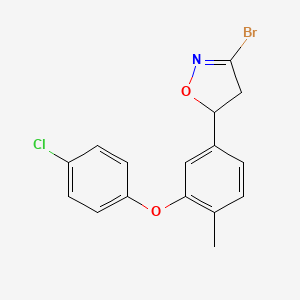 3-Bromo-5-[3-(4-chlorophenoxy)-4-methylphenyl]-4,5-dihydroisoxazole