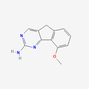 molecular formula C12H11N3O B15337591 9-Methoxy-5H-indeno[1,2-d]pyrimidin-2-amine 