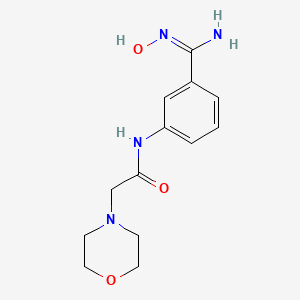 N-[3-[(E)-N'-hydroxycarbamimidoyl]phenyl]-2-morpholin-4-ylacetamide