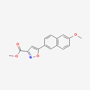 molecular formula C16H13NO4 B15337696 Methyl 5-(6-Methoxy-2-naphthyl)isoxazole-3-carboxylate 