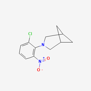 molecular formula C12H13ClN2O2 B15337735 3-(2-Chloro-6-nitrophenyl)-3-azabicyclo[3.1.1]heptane 