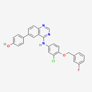 4-(4-(4-(3-Fluorobenzyloxy)-3-chlorophenylamino)quinazolin-6-yl)phenol