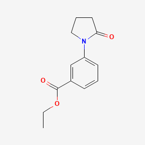 molecular formula C13H15NO3 B15337745 Ethyl 3-(2-Oxo-1-pyrrolidinyl)benzoate 