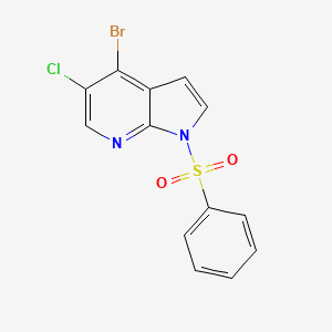 molecular formula C13H8BrClN2O2S B15337771 4-Bromo-5-chloro-1-(phenylsulfonyl)-7-azaindole 