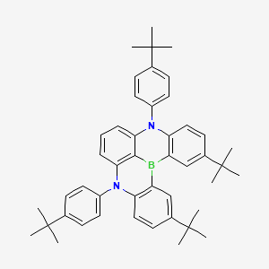 molecular formula C46H53BN2 B15337783 2,12-DI-Tert-butyl-5,9-bis(4-(tert-butyl)phenyl)-5,9-dihydro-5,9-diaza-13B-boranaphtho[3,2,1-DE]anthracene 