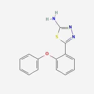 molecular formula C14H11N3OS B15337797 5-(2-Phenoxyphenyl)-1,3,4-thiadiazol-2-amine 