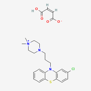 molecular formula C25H30ClN3O4S B15337799 4-[3-(2-Chloro-10H-phenothiazin-10-yl)propyl]-1,1-dimethyl-piperazinium Maleate 