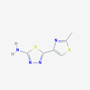 molecular formula C6H6N4S2 B15337806 2-Amino-5-(2-methyl-4-thiazolyl)-1,3,4-thiadiazole 