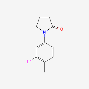 molecular formula C11H12INO B15337826 1-(3-Iodo-4-methylphenyl)-2-pyrrolidinone 