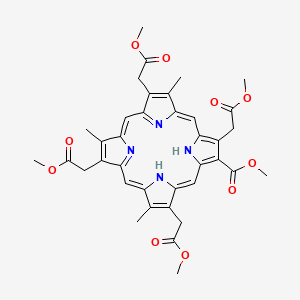 molecular formula C37H38N4O10 B15337880 Tetramethyl 2,2',2'',2'''-(8-(methoxycarbonyl)-3,13,18-trimethylporphyrin-2,7,12,17-tetrayl)tetraacetate 