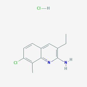 2-Amino-7-chloro-3-ethyl-8-methylquinoline hydrochloride