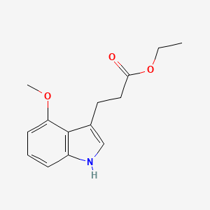 molecular formula C14H17NO3 B15337975 Ethyl 3-(4-Methoxy-3-indolyl)propanoate 