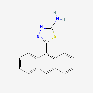 molecular formula C16H11N3S B15337985 2-Amino-5-(9-anthryl)-1,3,4-thiadiazole 