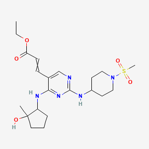 Ethyl (E)-3-[4-[[(1R,2R)-2-Hydroxy-2-methylcyclopentyl]amino]-2-[[1-(methylsulfonyl)-4-piperidyl]amino]-5-pyrimidinyl]acrylate