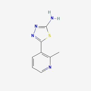 molecular formula C8H8N4S B15338059 2-Amino-5-(2-methyl-3-pyridyl)-1,3,4-thiadiazole 