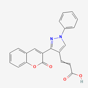 3-[3-(2-Oxo-2H-chromen-3-yl)-1-phenyl-1H-pyrazol-4-yl]-acrylic acid