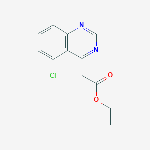 molecular formula C12H11ClN2O2 B15338196 Ethyl 5-Chloroquinazoline-4-acetate 