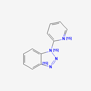 molecular formula C11H8N4 B15338199 1-(2-Pyridinyl)benzotriazole-15N3 