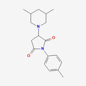 3-(3,5-Dimethyl-1-piperidinyl)-1-(4-methylphenyl)pyrrolidine-2,5-dione