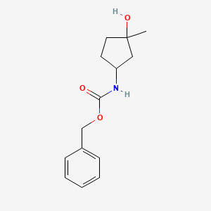 molecular formula C14H19NO3 B15338260 3-(Cbz-amino)-1-methylcyclopentanol 