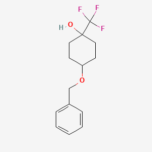 molecular formula C14H17F3O2 B15338294 4-(Benzyloxy)-1-(trifluoromethyl)cyclohexanol 