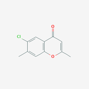 molecular formula C11H9ClO2 B15338341 6-Chloro-2,7-dimethyl-4H-chromen-4-one 