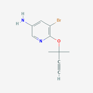 5-Bromo-6-((2-methylbut-3-yn-2-yl)oxy)pyridin-3-amine