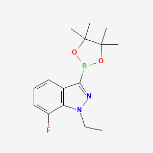 molecular formula C15H20BFN2O2 B15338416 1-Ethyl-7-fluoroindazole-3-boronic Acid Pinacol Ester 