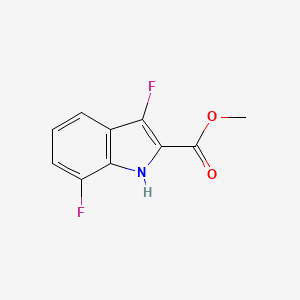 molecular formula C10H7F2NO2 B15338447 Methyl 3,7-difluoro-1H-indole-2-carboxylate 